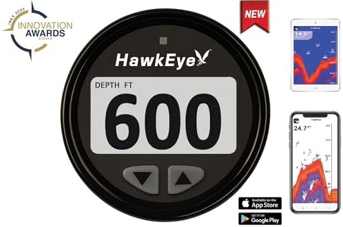 Hawkeye DepthTrax Edge Depth Finder, HD Color Display, 600 ft Maximum Depth, Transom Mount Transducer - Image 4