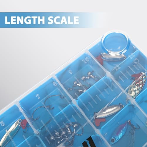 Goloni Fishing Tackle Box,Plastic Clear Fishing Storage Organizer Box With Removable Dividers,3600 Tackle Trays,Storage Lure Box for Lures 4 Pack - Image 3