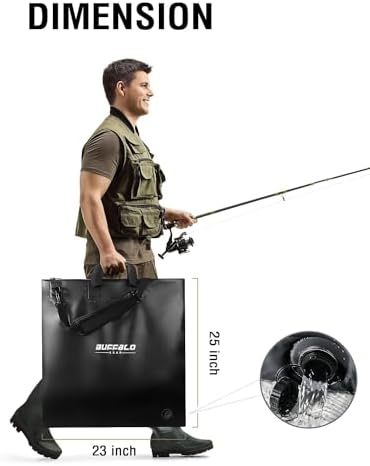 Buffalo Gear Fish Tournament Weigh in Bag for Bass Fishing, Heavy Duty Fish Bag for Caught Fish Waterproof,Leakproof,Puncture Resistant - Image 7