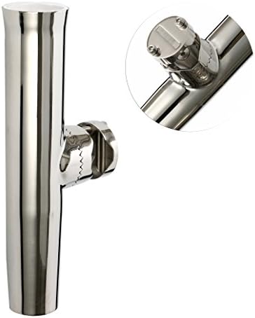 Amarine Made (2x) Stainless Tournament Style Clamp on Fishing Rod Holder for Rails 1" to 1-1/4" Rail Mount Rod Holder - Image 6