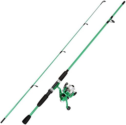 Wakeman Fiberglass Fishing Rod and Reel Combo – 2-Piece 65-Inch Medium Action Spinning Rod Set for Lake Fishing by Wakeman