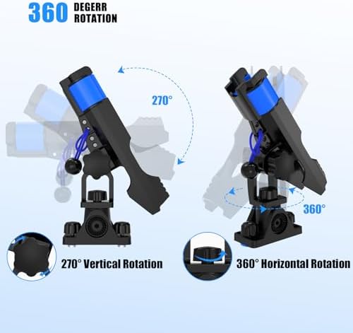 VEXPLO Track Mounted Kayak Rod Holders for Fishing Boat & Canoe 2 Pack - Image 6