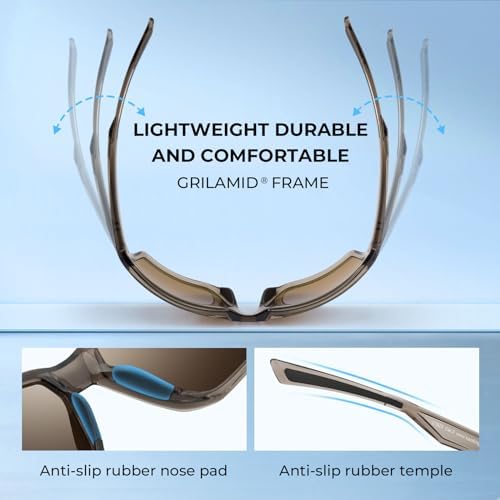 KastKing Osage Polarized Sport Sunglasses for Men and Women, Wrap Design - Image 6