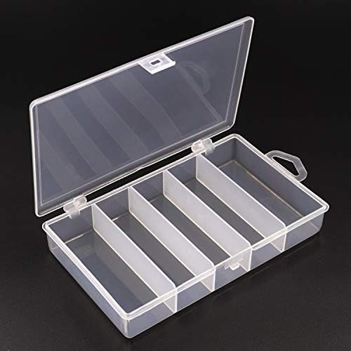 Honbay Clear Visible Plastic Fishing Tackle Accessory Storage Box Case Container - Jewelry Making Findings Organizer - (M:7"x4.3"x1.2") - Image 2
