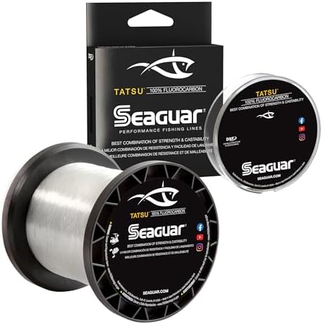 Seaguar Tatsu Fishing Line for Casting, & Live Bait, 100% Fluorocarbon, Clear, Multiple Sizes by Seaguar