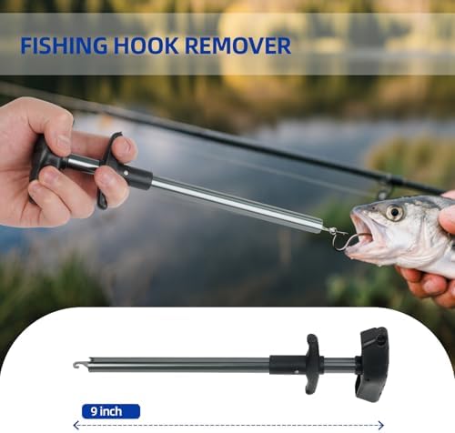 RAWILL Fishing Kit,Filleting Knife,Hook Remover,Fish Grip, Line Cutter,Fishing Scale, Pliers with Lanyards,Not Include Batteries - Image 4