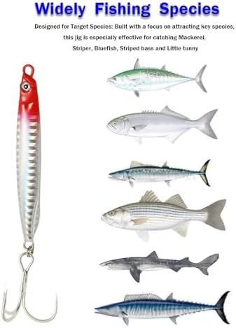 Saltwater Fishing Lures Fishing Jigs Fishing Spoons for Striped bass, Pompano, Spanish Mackerel ，Bluefish - Image 5