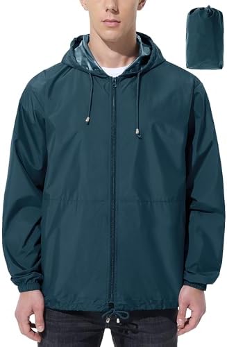 UIQUR Mens Rain Jacket Raincoat Waterproof Windbreaker by UIQUR