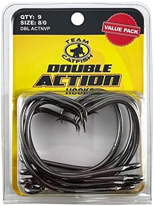 TEAM CATFISH Double Action Circle Hooks with Wide Gap & Sharp Point by TeamCatfish