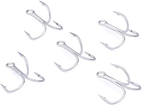 AMHDV 100pcs Treble Hooks Sharp Triple Hook for Freshwater Saltwater - Image 4