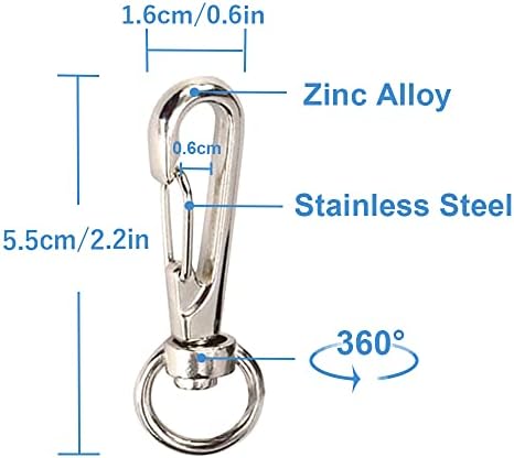 Retractable Coiled Lanyards with Carabiner Clips - Image 2