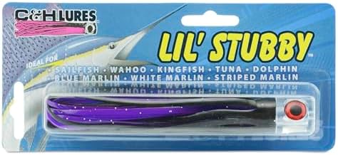 C&H Lil Stubby Fishing Lure, Ballyhoo Skirt, 5.5 in, Saltwater Trolling - Image 2