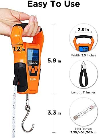 HEETA Waterproof Fish Scale Digital Hanging Fishing Luggage Weight Scale - Image 2