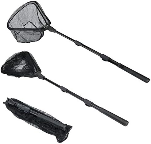 RESTCLOUD Fishing Landing Net with Telescoping Pole Handle, Fishing net Freshwater for Kids Men Women, Extend to 40-63 Inches by RESTCLOUD