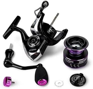 Rikimaru VT Spinning Reels, Carbon Fiber 30LBs Max Drag, 9+1 Shielded BB, Freshwater Spinning Fishing Reel, 5.1:1/6.2:1, 2000, 3000, 4000, 5000，6000, 7000 Series - Image 4
