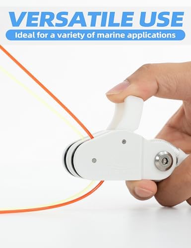 BLUEWING Outrigger Halyard Lock Pulley Single/Double/Triple Halyard Line Lock Pulley with Ball Bearing Snap Swivel for Offshore Fishing - Image 3