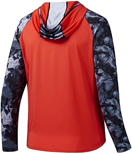 BASSDASH Men’s UPF 50 Performance Fishing Shirt Cooling Hoodie Camo Long Sleeve FS17M - Image 3