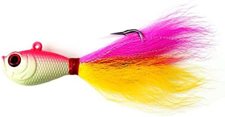 6oz bucktail jig fluke Lure Saltwater Freshwater for bass Striper Bluefish surf Fishing by Seasky