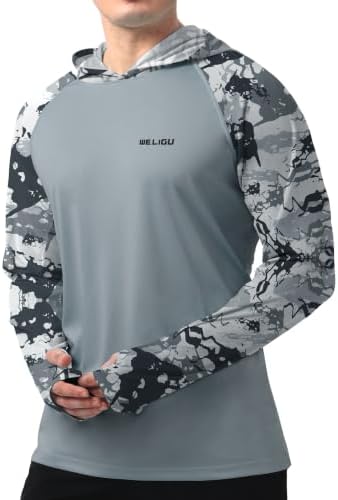 Men's UPF 50+ Sun Protection Hoodie, Long Sleeve Fishing Shirt - Image 2