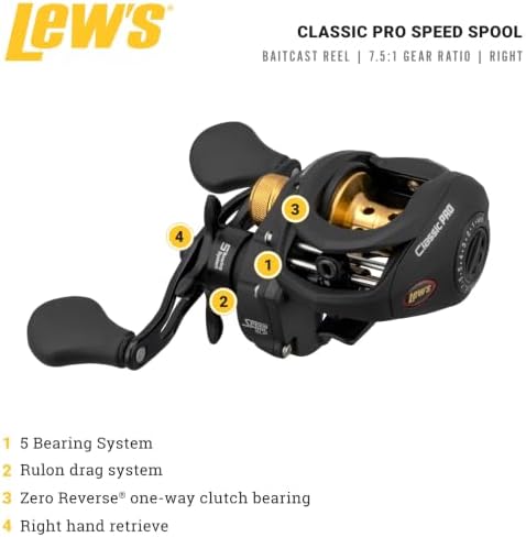Lew's Classic Pro Speed Spool SLP Baitcast Reel - Image 2