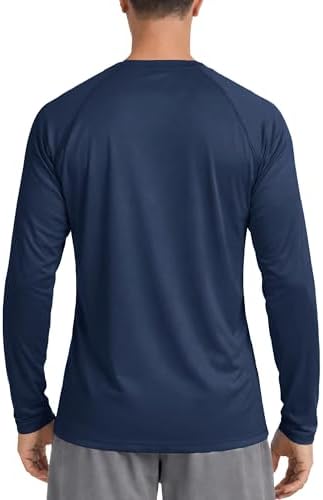 Boladeci Men's UPF 50+ Sun Protection UV SPF Shirts Long Sleeve Lightweight Quick Dry Swim T-Shirts Rash Guard - Image 6
