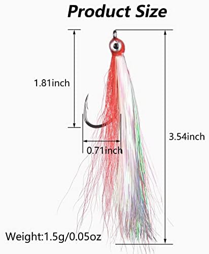 Clouser Minnow Fishing Flies, 10pcs Saltwater Fly Fishing Lures Hand Tied Clouser Minnow Fly Streamer Hooks for Bass Striper Flounder Saltwater Freshwater - Image 3