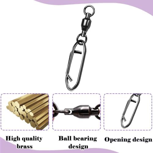 Natufish Fishing Snap Swivels 50/110Pcs High Strength for Saltwater Fishing - Image 2