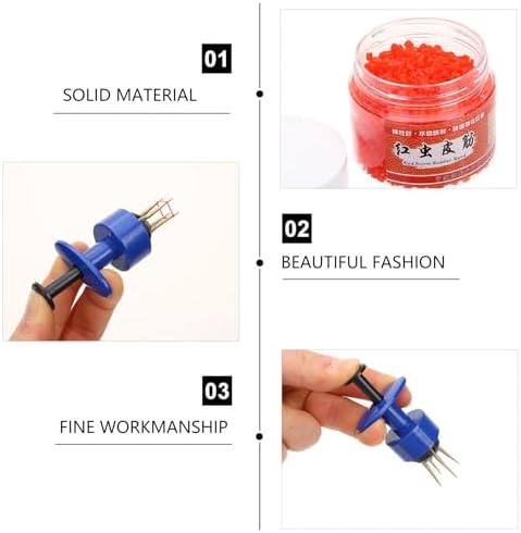 BESPORTBLE Bloodworms Bait Bander Tool: Fishing Clips with 3000 Rubber Bands - Live Worms Holder Tackle Kit, Quick Carp Bites Elasticn for Men - Image 7