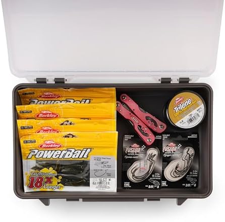 Plano StowAway Stow Tackle Box, with Corrosion-Preventive Rustricor, Single Latch Design, Transparent DuraView Lid, Stackable Storage for Fishing Bait, Lures and Gear, 3700 Deep Open (Pack of 3) - Image 5