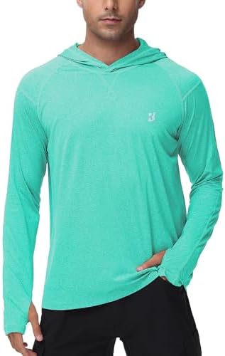 Roadbox Men's UPF 50+ Fishing Shirts, Long Sleeve UV Sun Protection Hoodie by Roadbox