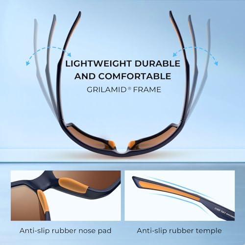 KastKing Osage Polarized Sport Sunglasses for Men and Women, Wrap Design - Image 6