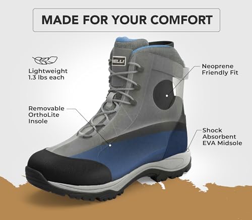 Foxelli Wading Boots – Lightweight Fly Fishing Boots for Men, Rubber Sole Wading Shoes - Image 5