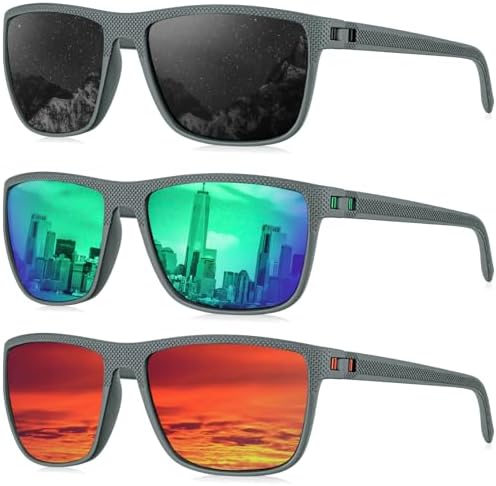 KALIYADI Polarized Sunglasses for Men, Lightweight Sun Glasses with UV Protection for Driving Fishing Golf by KALIYADI