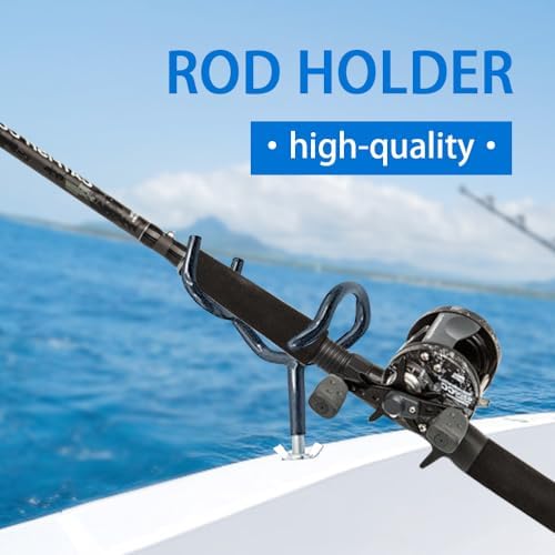 4PCS Sure Grip Steel 20 Degree Angle Rod Holder with Mounting Base Fishing Rod Holder for Boat, Ship, Yacht and More for Fishing Lovers - Image 3