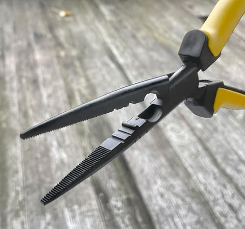 Hanpex-9 inch Fishing Pliers with Anti-rust Teflon coated, Freshwater/Saltwater Fishing Tools, Comfort Grip Handles Fishing Gear Idea for Fishing Trip - Image 5