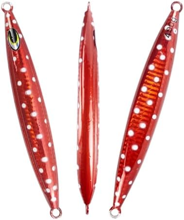 Eupheng Heavy Duty Fishing Jigs Saltwater 200g/300g/400g/500g, Glow in Dark Roller Slow Fall Lead Jig Deep Sea Fishing Jigging Lures for Tuna, Salmon, Sailfish, Grouper Snapper by EUPHENG