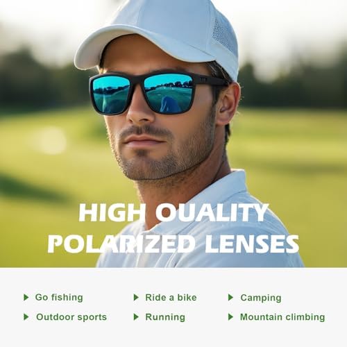 Fanshen Square Polarized Sunglasses for Men, 3 Pack Lightweight UV Protection Sun Glasses for Driving Fishing Golf - Image 3