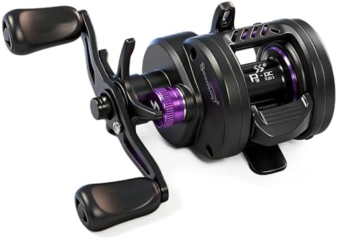 Sougayilang Round Baitcasting Reel, Digital Control Braking with Real-Time Acoustic Feedback, 7.2:1 Gear Ratio DC Reel for Bass, Catfish and Salmon, Ideal Fishing Reels for Beginners - Image 2