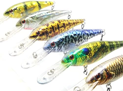 Minnow Crankbait for Bass Fishing Bass Lure Jerkbait Fishing Lures and Tackle Box by wLure