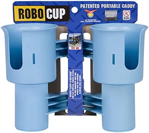 ROBOCUP, Light Blue EZ-Spring, Updated Version, Best Cup Holder for Drinks, Fishing Rod/Pole, Boat, Beach Chair, Golf Cart, Wheelchair, Walker, Drum Sticks, Microphone Stand - Image 4