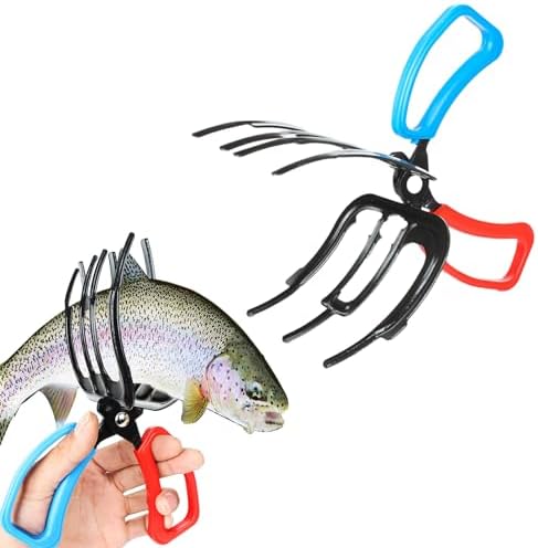 Fish Claw Gripper, Fishing Pliers Gripper, Metal Fish Control Clamp Claw, Fish Culling System Fish Gripper, Control Forceps for Catch Fish (3 Claw) by Mageeki