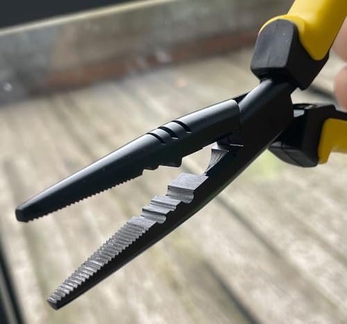 Hanpex-7 inch Fishing Pliers with Anti-rust Teflon coated, Freshwater/Saltwater Fishing Tools, Comfort Grip Handles Fishing Gear Idea for Fishing Trip - Image 5