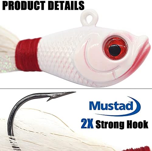 Bucktail-Jigs-Saltwater-Hair-Jigs-Head -Fishing-Lures-Assorted Kit - Image 6