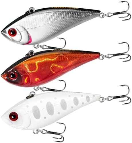 TRUSCEND Easy Catch Crankbait with BKK Hooks, Shallow or Deep Diving Crank Bait Fishing Lures for Bass Pike Walleye, Unipue Wobble Design for More Bites, Vibe Lipless Crankbaits Freshwater Saltwater by TRUSCEND