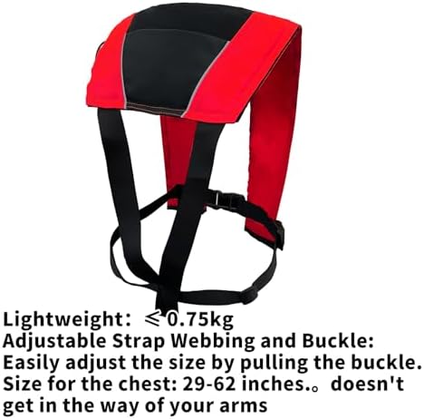 Manual Inflatable Life Jacket|Life Vest for Adults|PFD Low Profile|Supports up to 330 lbs(YSH700) - Image 5