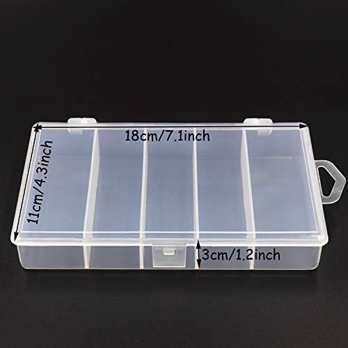 Honbay Clear Visible Plastic Fishing Tackle Accessory Storage Box Case Container - Jewelry Making Findings Organizer - (M:7"x4.3"x1.2") - Image 3