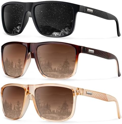 KALIYADI Polarized Sunglasses for Men, Lightweight Sun Glasses with UV Protection for Driving Fishing Golf by KALIYADI