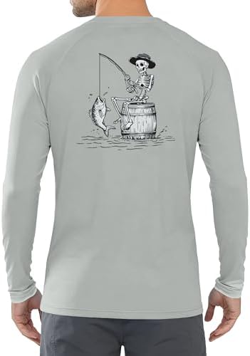 Men's UPF 50+ Sun Fishing Shirt, Long Sleeve UV Protection Tee, Quick Dry Rash Guard for Outdoor Swim Hiking - Image 3