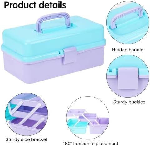 Tackle Box, 3-Layer Craft Sewing Medicine Art Hair Nails Tool Organizer - Image 3