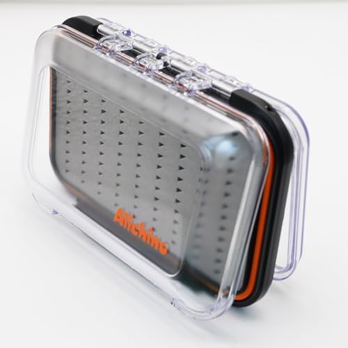 ALICHINO Fly Box for Fly Files Ice Jig Box Two Sided Waterproof Fly Fishing Box for Nymphs and Streamers (Grey Foam Insert, XM 6.2 * 4 * 1.6 Inch) - Image 4
